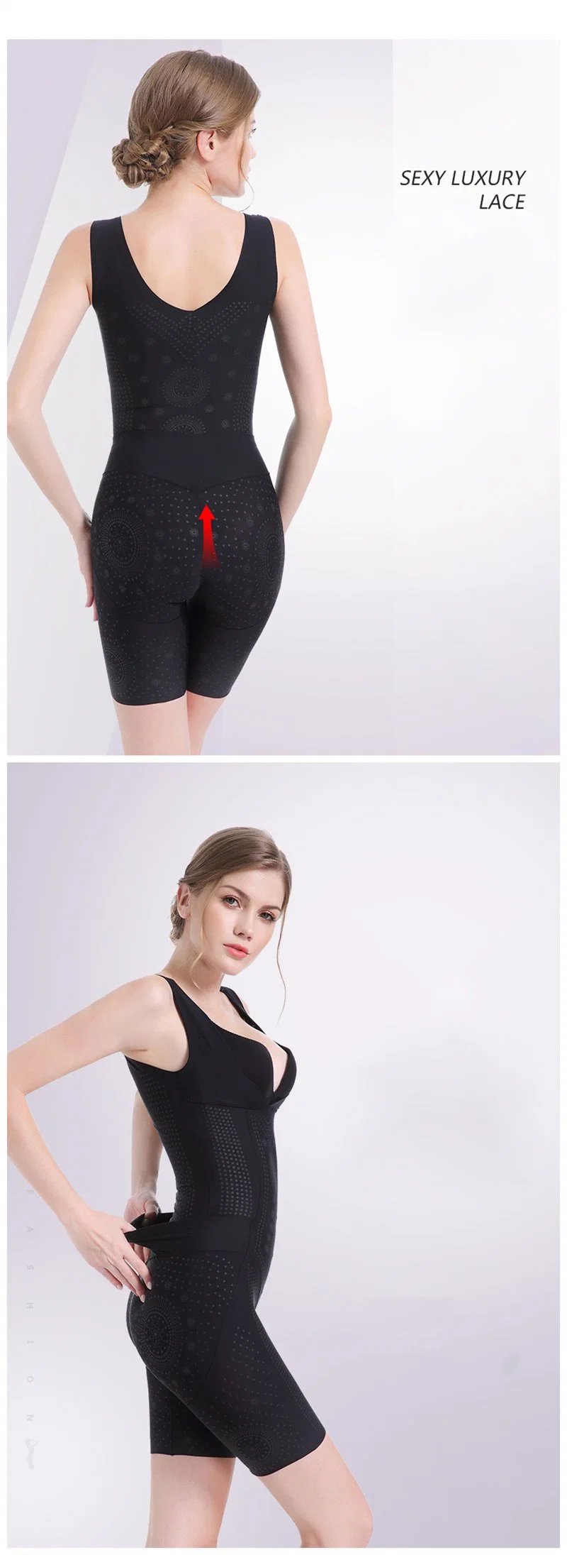 Custom Tummy Control Corset Waist Body Shaper Clothes Traceless One-Piece Women&prime;s Shapewear