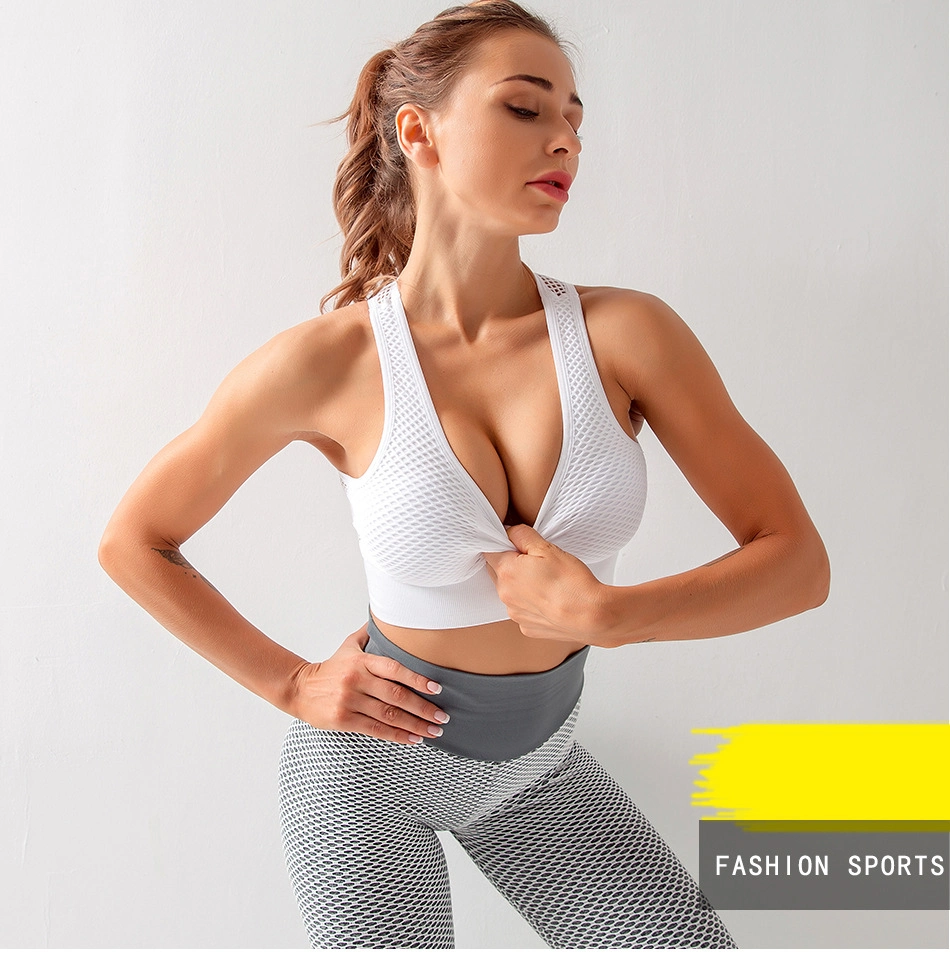 Women Bra Clothing Sport Top Wholesale Customiz Apparel Seamless Sports Bra Women&prime; S Shock-Proof Running Fitness Underwear