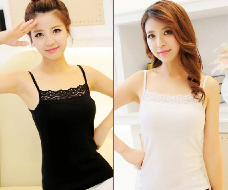 Woman&prime;s Basic Tank Top Cami Black and White