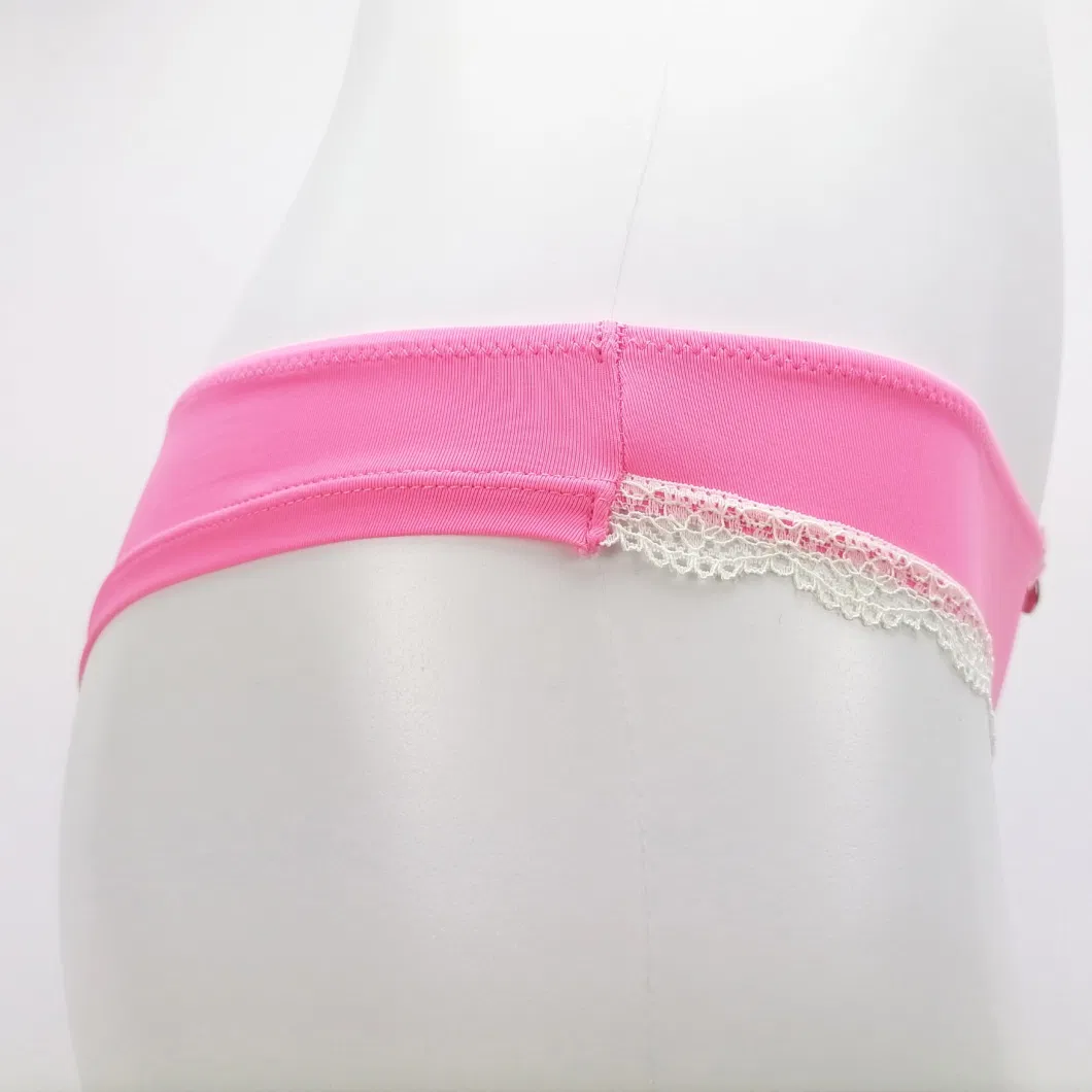 Polyamide Spandex Lovely Pink Customize Sexy Ladies Thong G-String Panties